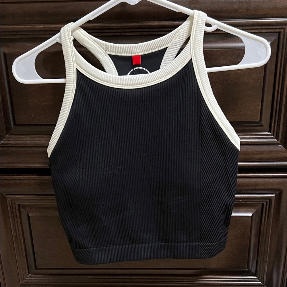 Wilson Black and White Ribbed Tank Top